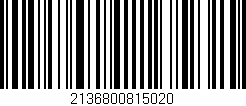 Código de barras (EAN, GTIN, SKU, ISBN): '2136800815020'