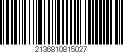 Código de barras (EAN, GTIN, SKU, ISBN): '2136810815027'
