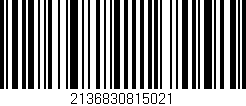 Código de barras (EAN, GTIN, SKU, ISBN): '2136830815021'