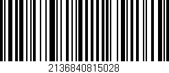 Código de barras (EAN, GTIN, SKU, ISBN): '2136840815028'