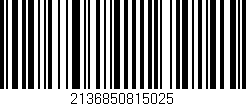 Código de barras (EAN, GTIN, SKU, ISBN): '2136850815025'