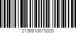 Código de barras (EAN, GTIN, SKU, ISBN): '2136910815026'