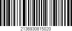 Código de barras (EAN, GTIN, SKU, ISBN): '2136930815020'