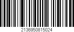 Código de barras (EAN, GTIN, SKU, ISBN): '2136950815024'