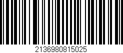 Código de barras (EAN, GTIN, SKU, ISBN): '2136980815025'