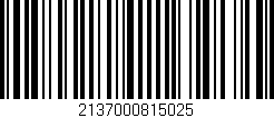 Código de barras (EAN, GTIN, SKU, ISBN): '2137000815025'