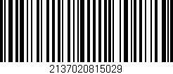 Código de barras (EAN, GTIN, SKU, ISBN): '2137020815029'