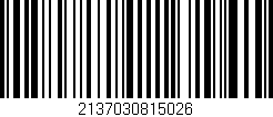 Código de barras (EAN, GTIN, SKU, ISBN): '2137030815026'