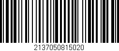 Código de barras (EAN, GTIN, SKU, ISBN): '2137050815020'
