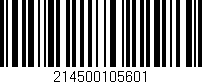 Código de barras (EAN, GTIN, SKU, ISBN): '214500105601'