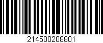 Código de barras (EAN, GTIN, SKU, ISBN): '214500208801'
