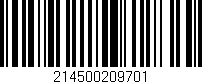 Código de barras (EAN, GTIN, SKU, ISBN): '214500209701'