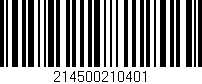 Código de barras (EAN, GTIN, SKU, ISBN): '214500210401'