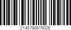 Código de barras (EAN, GTIN, SKU, ISBN): '2145790815026'