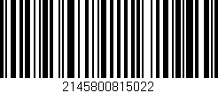 Código de barras (EAN, GTIN, SKU, ISBN): '2145800815022'
