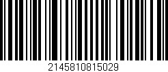 Código de barras (EAN, GTIN, SKU, ISBN): '2145810815029'