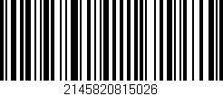 Código de barras (EAN, GTIN, SKU, ISBN): '2145820815026'