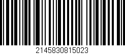 Código de barras (EAN, GTIN, SKU, ISBN): '2145830815023'