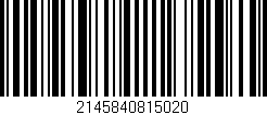 Código de barras (EAN, GTIN, SKU, ISBN): '2145840815020'