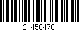 Código de barras (EAN, GTIN, SKU, ISBN): '21458478'