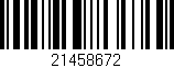 Código de barras (EAN, GTIN, SKU, ISBN): '21458672'