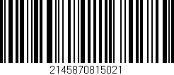 Código de barras (EAN, GTIN, SKU, ISBN): '2145870815021'