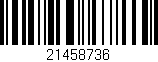 Código de barras (EAN, GTIN, SKU, ISBN): '21458736'