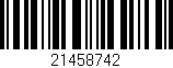 Código de barras (EAN, GTIN, SKU, ISBN): '21458742'