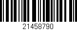 Código de barras (EAN, GTIN, SKU, ISBN): '21458790'