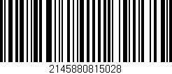 Código de barras (EAN, GTIN, SKU, ISBN): '2145880815028'