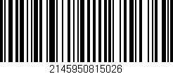 Código de barras (EAN, GTIN, SKU, ISBN): '2145950815026'