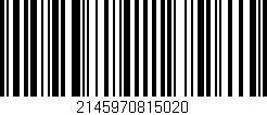 Código de barras (EAN, GTIN, SKU, ISBN): '2145970815020'