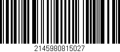 Código de barras (EAN, GTIN, SKU, ISBN): '2145980815027'