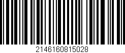 Código de barras (EAN, GTIN, SKU, ISBN): '2146160815028'