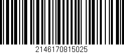 Código de barras (EAN, GTIN, SKU, ISBN): '2146170815025'