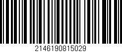 Código de barras (EAN, GTIN, SKU, ISBN): '2146190815029'