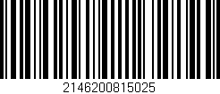 Código de barras (EAN, GTIN, SKU, ISBN): '2146200815025'