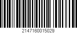 Código de barras (EAN, GTIN, SKU, ISBN): '2147160015029'