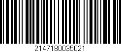 Código de barras (EAN, GTIN, SKU, ISBN): '2147180035021'