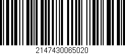 Código de barras (EAN, GTIN, SKU, ISBN): '2147430065020'