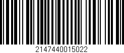 Código de barras (EAN, GTIN, SKU, ISBN): '2147440015022'