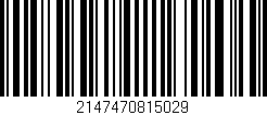 Código de barras (EAN, GTIN, SKU, ISBN): '2147470815029'