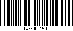 Código de barras (EAN, GTIN, SKU, ISBN): '2147500815029'