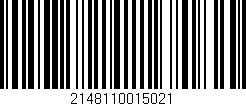 Código de barras (EAN, GTIN, SKU, ISBN): '2148110015021'