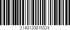 Código de barras (EAN, GTIN, SKU, ISBN): '2148120815024'