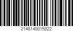 Código de barras (EAN, GTIN, SKU, ISBN): '2148140015022'