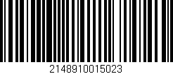 Código de barras (EAN, GTIN, SKU, ISBN): '2148910015023'