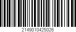 Código de barras (EAN, GTIN, SKU, ISBN): '2149010425026'