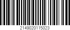 Código de barras (EAN, GTIN, SKU, ISBN): '2149020115023'