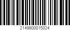 Código de barras (EAN, GTIN, SKU, ISBN): '2149800015024'